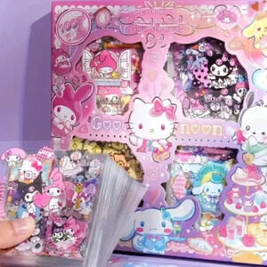 BRAND‎ NEW 100 CT hello kitty and friends stickers (#935)